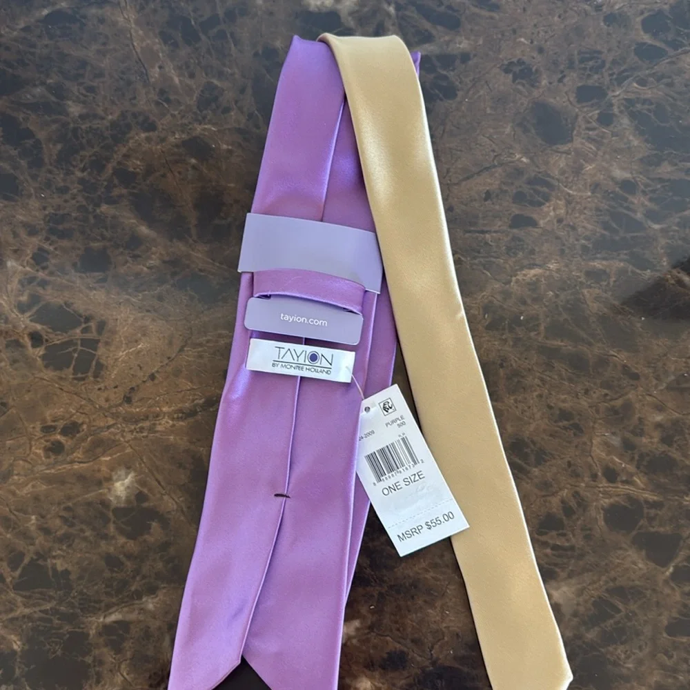 New! Tayion Purple and Gold Men’s Tie